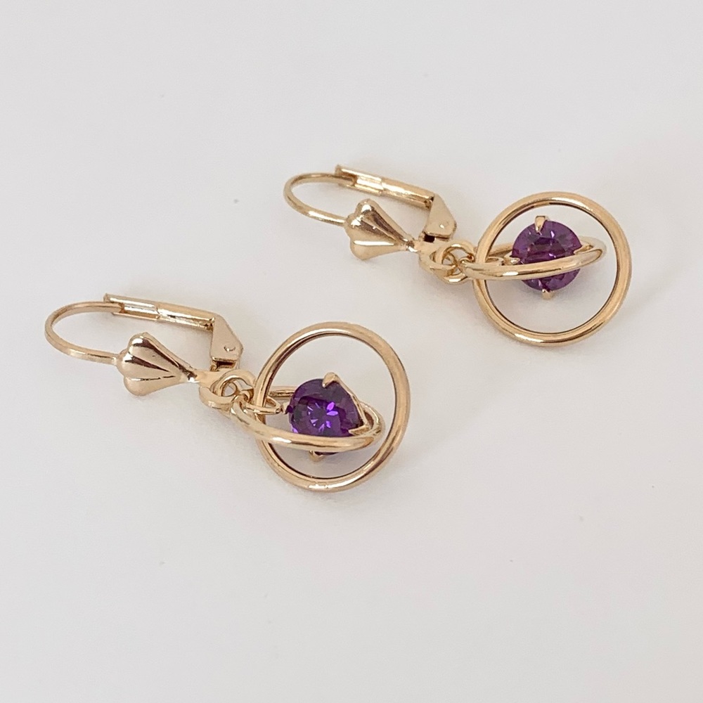 Gold filled dangle earring